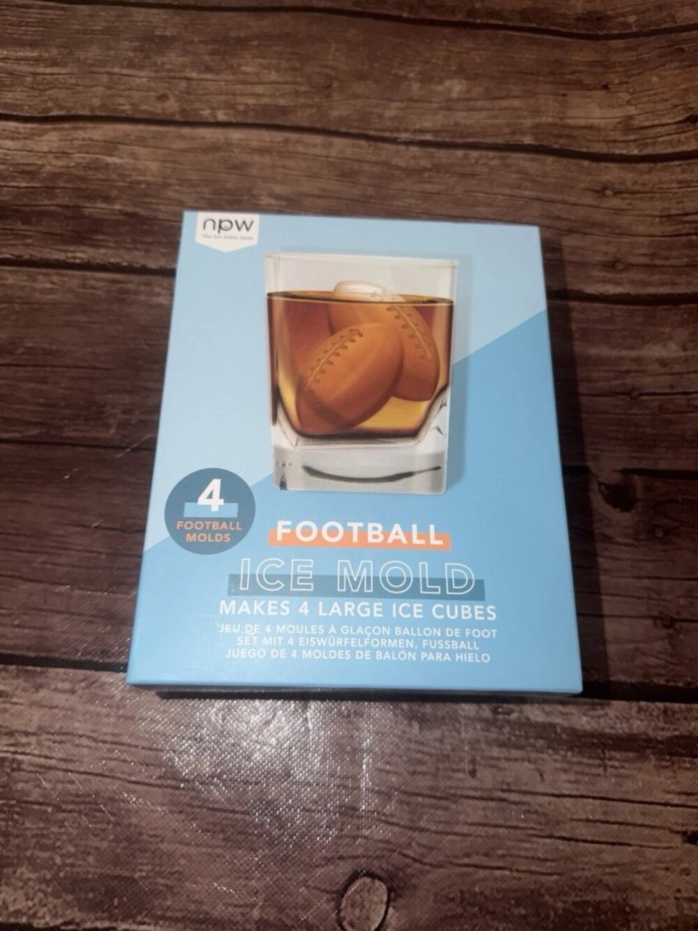 NPW Football Ice Mold Set of 4 New In Box